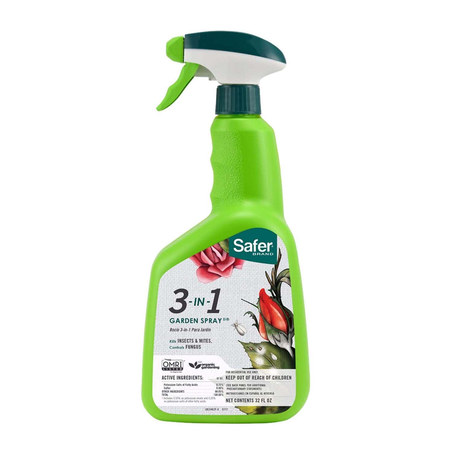 3-in-1 organic garden spray Safer Brand 3-in-1 Garden Spray