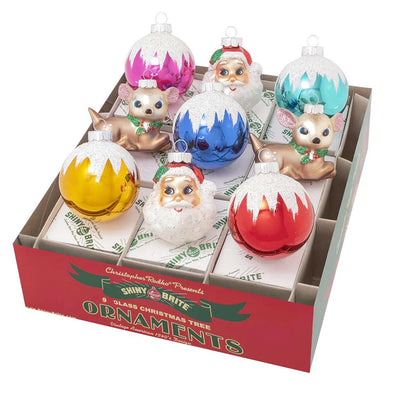 Confetti Rounds & Santa's Set 9 2.5"