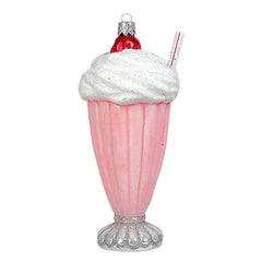 Pink Milkshake With Straw Ornament