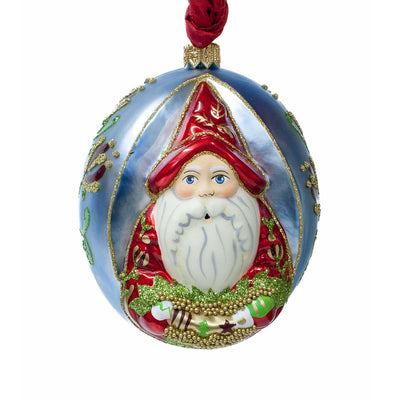 Santa with Jingle Bell Ornament - 3" Tall