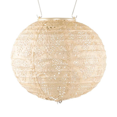 Pearl Solar Globe Lantern - 8"