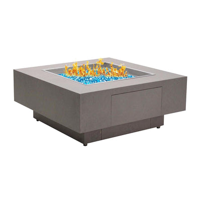 Square Faux Concrete Fire Pit with Lid - 42" Wide