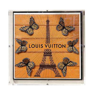 Louis Vuitton Eiffel Tower Wall Piece - 12"x12"