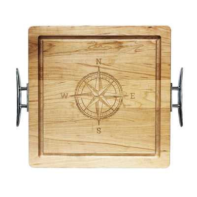 Nautical Maple Cutting Board - 14" x 14"