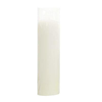 Cream LED Pillar Candle, Large, 12"