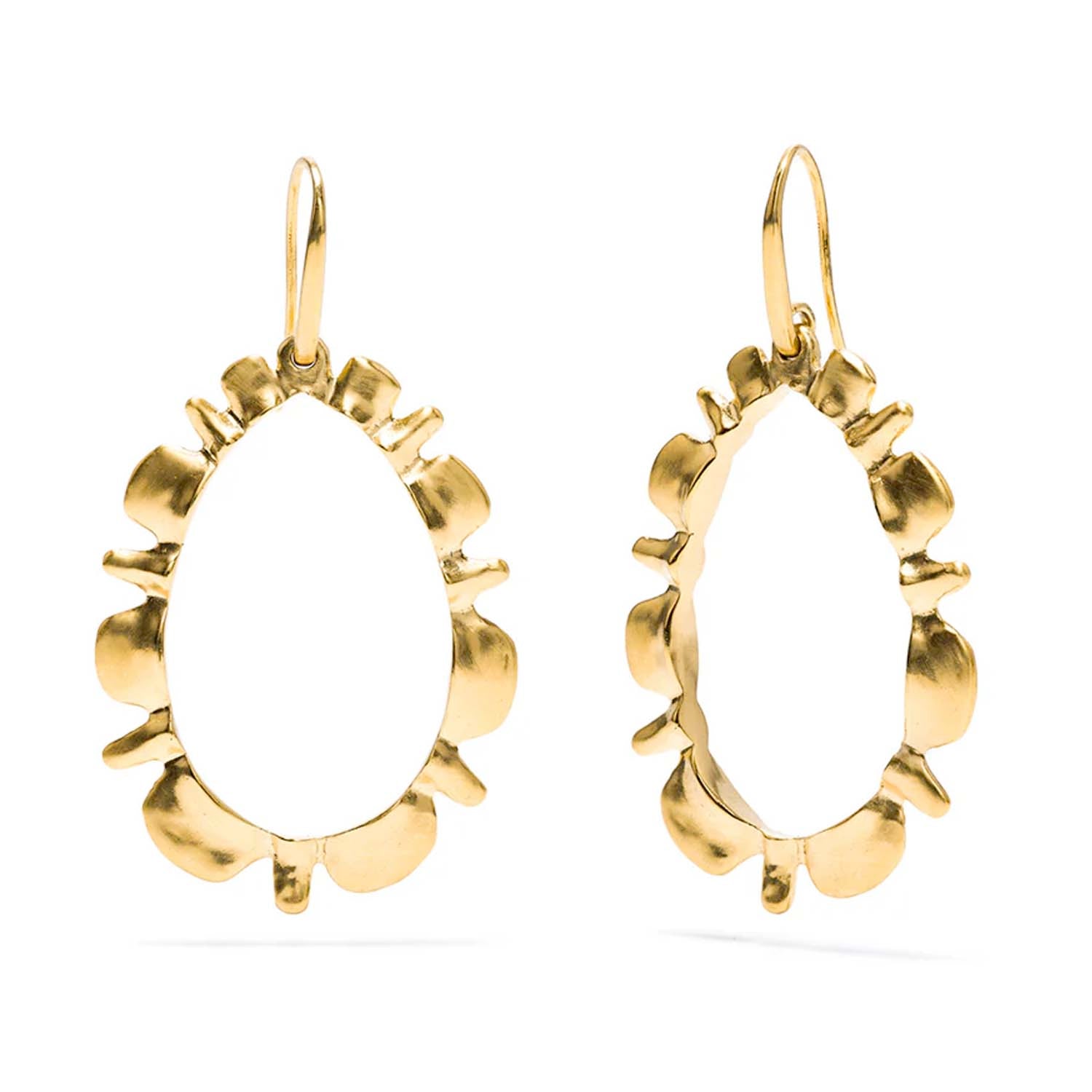 Bliss Ruffle Drop Earring Gold Roger's Gardens