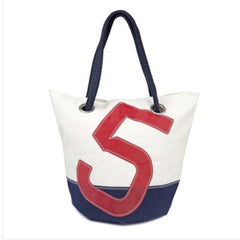 Sandy Dacron #5 Navy Red Bag