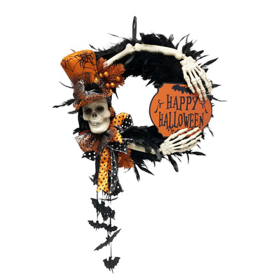Batty The Skeleton Wreath - 28" Tall