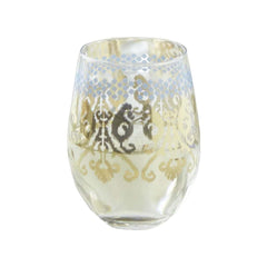 Golden Ikat Stemless Glass
