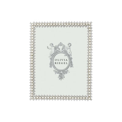 Silver Crystal & Pearl Frame - 4" X 6"