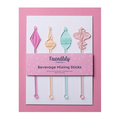 Ornament Drink Stirrers - Set of 4