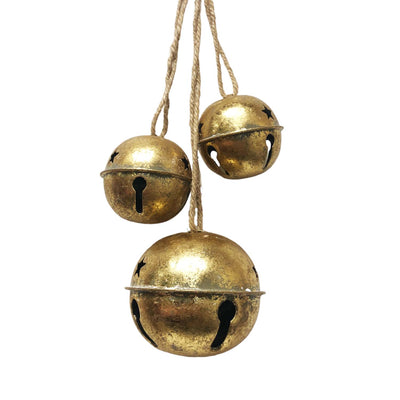 String of Distressed Antique Jingle Bells - 13" Long