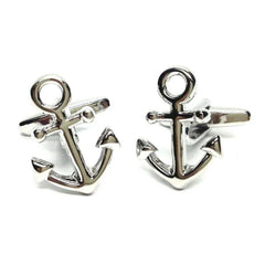 Silver Anchor Cufflinks