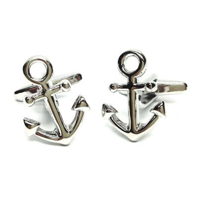 Silver Anchor Cufflinks