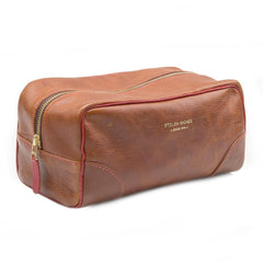 Brown Leather Toiletries Bag