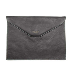Black Leather Envelope Bag