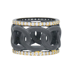 Signature Grit Chain Link Ring - Size 8