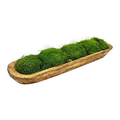 Faux Moss Bread Bowl - Small