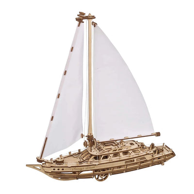 Wooden Mechanical Sailboat Puzzle - 17" Tall