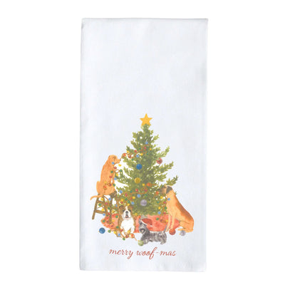 Decorating Dogs Kitchen Towel - 28" x 28"