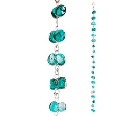 Lake Green Glass Rain Chain - 6' Long