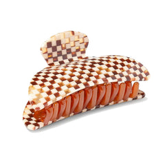 Midi Heirloom Hair Claw in Checker