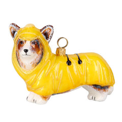 Corgi In Yellow Raincoat