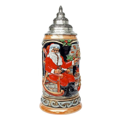 Santa in Rocking Chair Stein - 1/2 Liter
