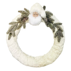 Fur Pine Wreath With Santa
