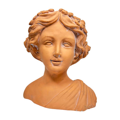 Roman Woman Terracotta Pot - 9" Tall
