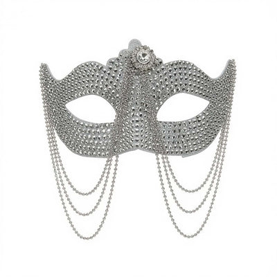 Silver Rhinestone Half Mask
