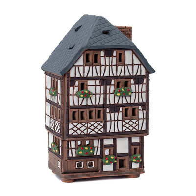 Small White Tudor with Flower Boxes