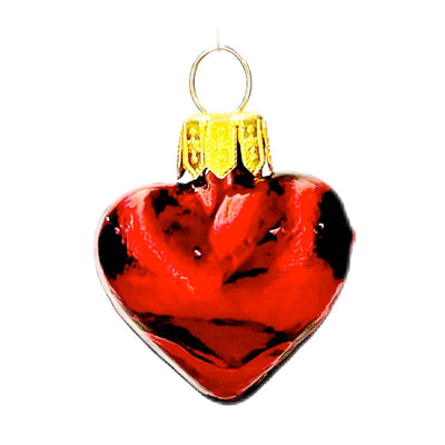 Mini Mini Red Heart Ornament - 2"