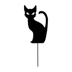 Metal Black Cat Stake