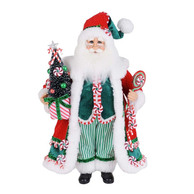 Peppermint Swirl Santa - 17" Tall