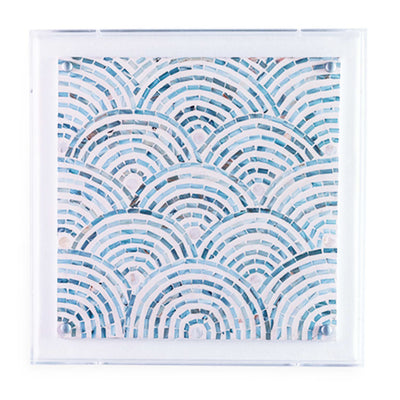 Mosaic Wave Blue Panel - 20"x20"