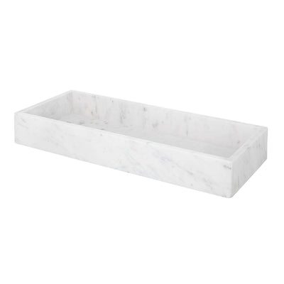 White Marble Tray - 22"
