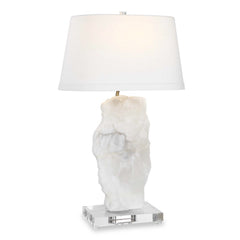White Alabaster Table Lamp