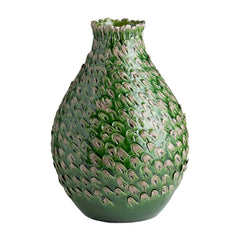Green Feathered Vase - 17