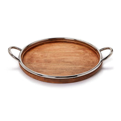 Round  Wooden Serving Tray
