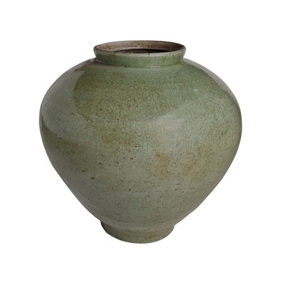 Celadon Crackle Cone Jar - Large