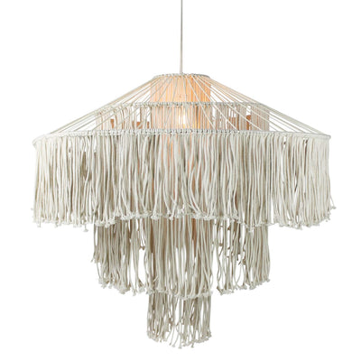 Macrame Fringe Pendant Light