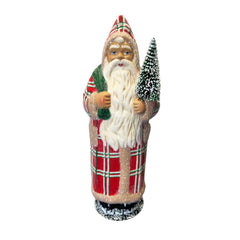 Red White Green Plaid Santa