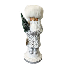 White Santa with Geo Crystal Design