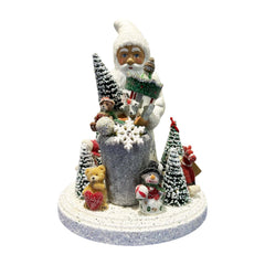 Icy White Santa with Friends
