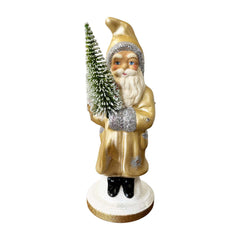 Gold Santa with Crystal Starbursts
