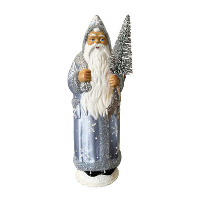 Icy Blue Santa with Snowflakes