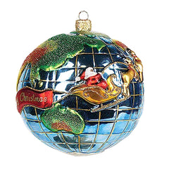Santa Around The Globe Ornament