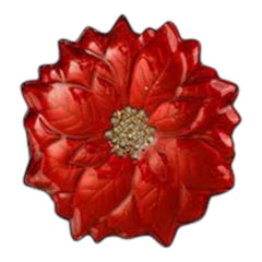 Poinsettia Glass Plate