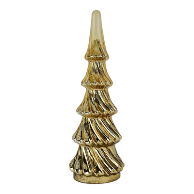 Gold Glass Xmas Tree - 13"